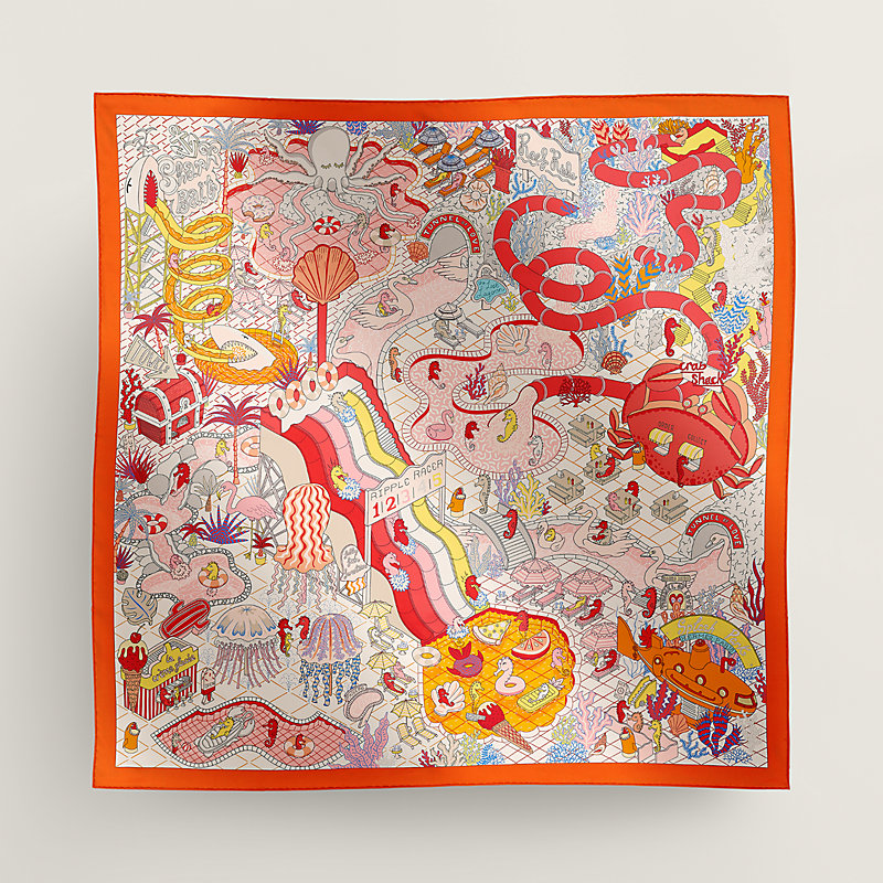 HERMES スカーフ Splash Park double face scarf 90 直営店包装 Splash Park double face scarf 90 | Hermès Australia